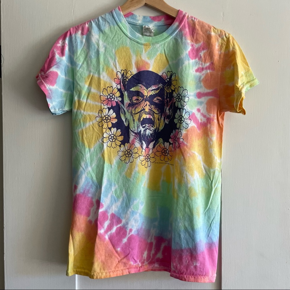 One of a Kind Tie Die Devil T Shirt